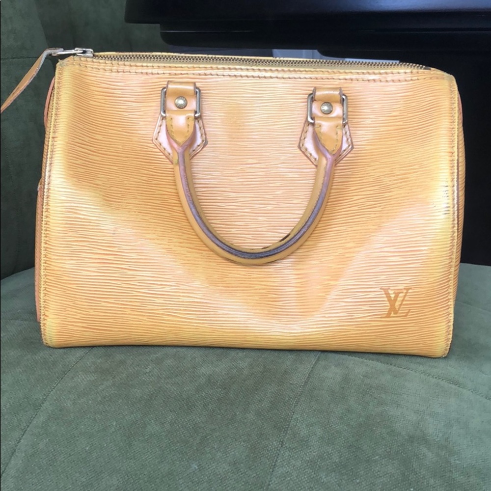 Speedy Yello Epi Leather